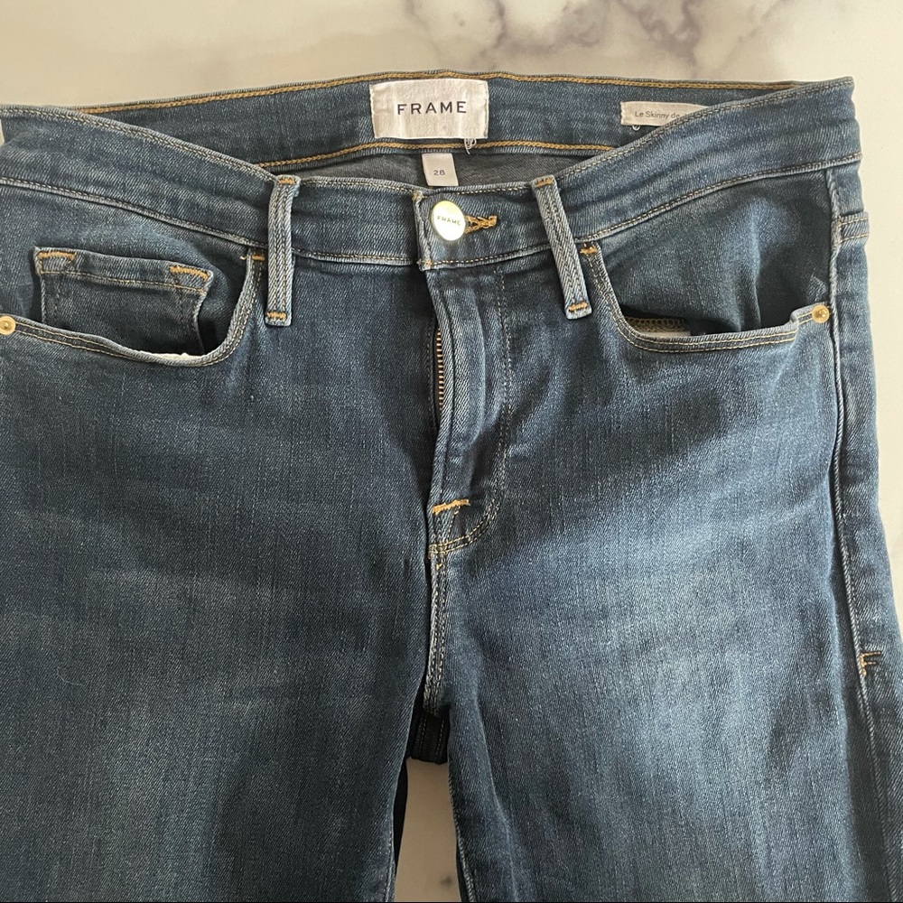 FRAME Le Skinny De Jeanne Fayette Jeans Sz 28 - Picture 4 of 8